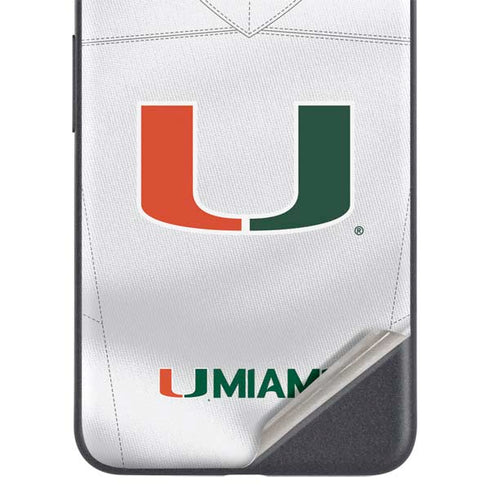 University of Miami White Jersey Google Pixel 5a Skin
